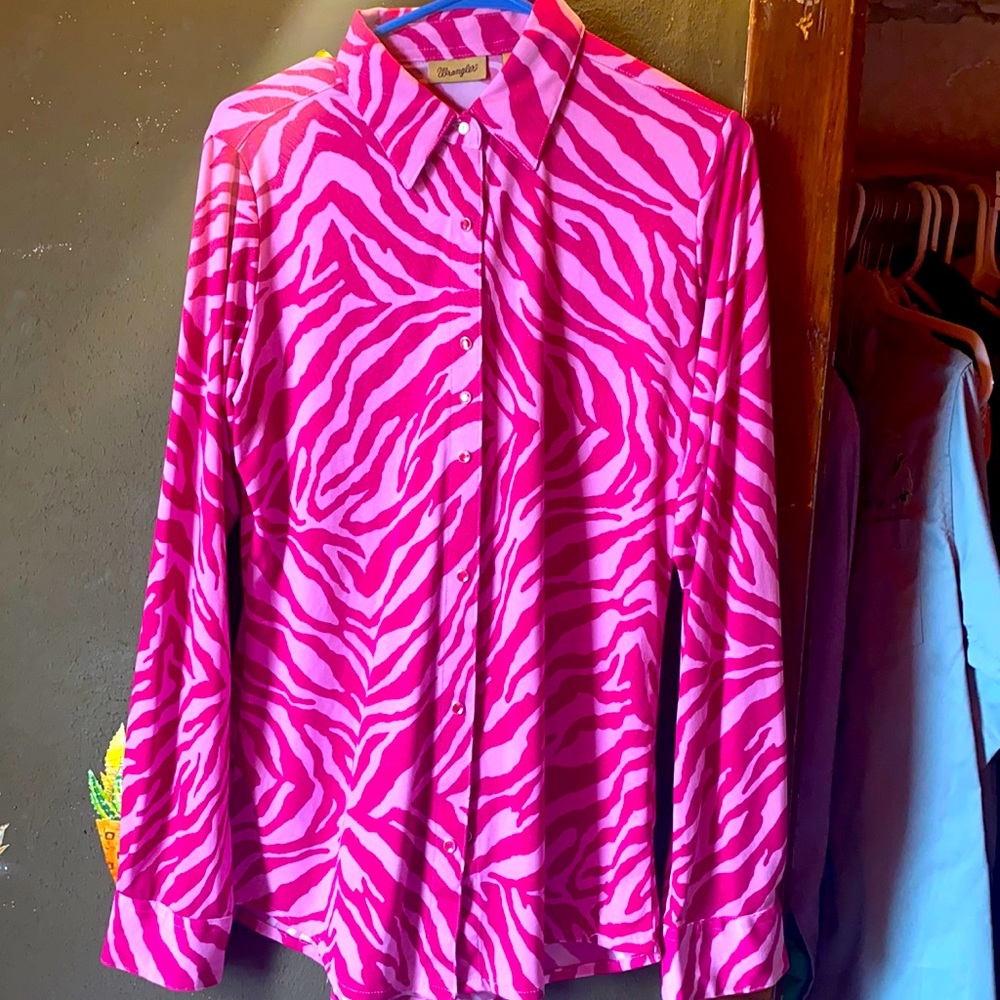 pink zebra wrangler show shirt